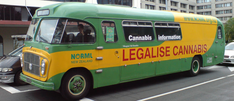 Bus of the NORML organization, New Zealand