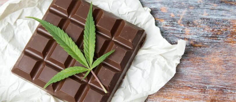 Cannabis chocolate table