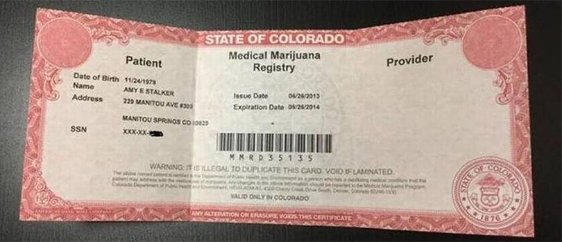 Colorado Medical Marijuana Card