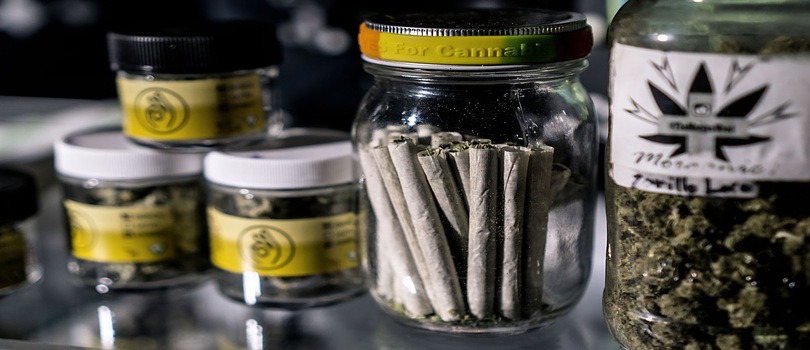 Jar of Pre-Rolled Cannabis Joints